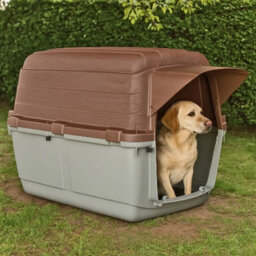 Urbn-Living Large Plastic Dog Kennel Outdoor Pet House Garden Shelter Weatherproof - Large - thumbnail 3