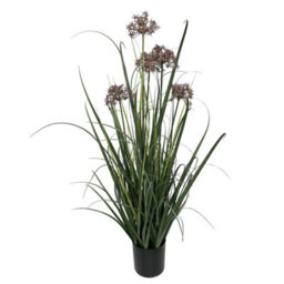 Leaf 95Cm Artificial Grass Plant Potted With Flower Detail - thumbnail 1