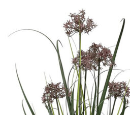 Leaf 95Cm Artificial Grass Plant Potted With Flower Detail - thumbnail 3