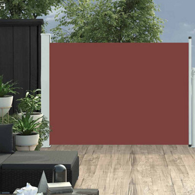 Walplus Patio Retractable Side Awning Garden Sun Shade Canopy Gazebo For Back Door, Porch, Patio 100X500 Cm Brown - image 1