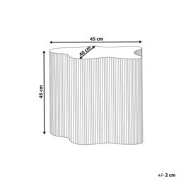Wyld and Coco Lumina Living Side Table, Off-White, Mdf, Irregular Fluted Base, 40X50 Cm - Modern Accent - thumbnail 4