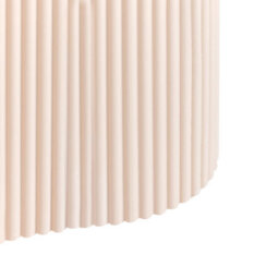 Wyld and Coco Lumina Living Side Table, Off-White, Mdf, Irregular Fluted Base, 40X50 Cm - Modern Accent - thumbnail 6