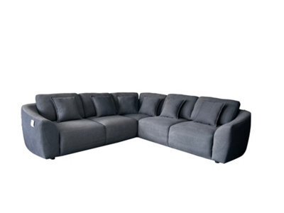 DS Living The Veneto 5 Seater Lounger Sofa In Dark Grey Or Cream - image 1