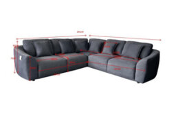 DS Living The Veneto 5 Seater Lounger Sofa In Dark Grey Or Cream - thumbnail 8