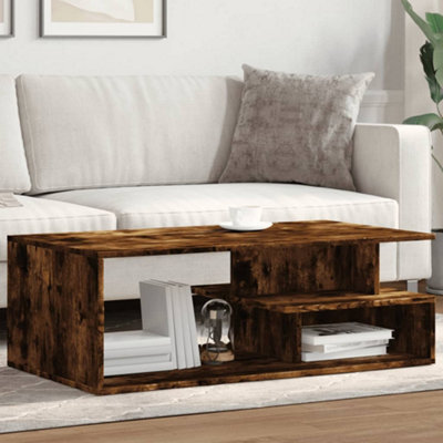 Berkfield Coffee Table Smoked Oak 102X55X35 Cm Engineered Wood