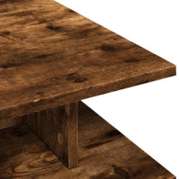 Berkfield Coffee Table Smoked Oak 102X55X35 Cm Engineered Wood - thumbnail 7