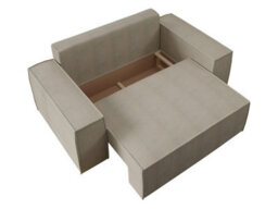 Malaga Small 2 Seater Sofa Bed Compact Fold Out With Hidden Storage Comfortable Seating Black - thumbnail 4