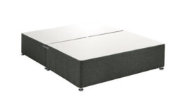 Bedmaster Charcoal Linen Divan Base Small Double - thumbnail 2