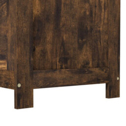 Homcom Storage Chest With 2 Safety Hinges, Storage Bench, Rustic Brown - thumbnail 9