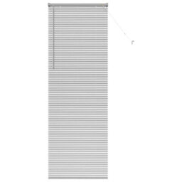 Berkfield Window Blind With Curtains Manual Silver Aluminium - thumbnail 2
