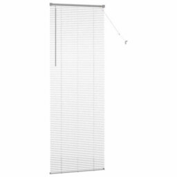 Berkfield Window Blind With Curtains Manual Silver Aluminium - thumbnail 6