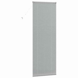 Berkfield Window Blind With Curtains Manual Silver Aluminium - thumbnail 7