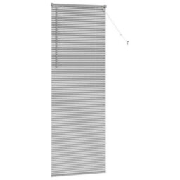 Berkfield Window Blind With Curtains Manual Silver Aluminium - thumbnail 5