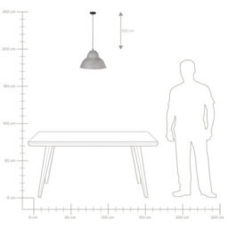 Wyld and Coco Luma Living Grey Papier-Mâché Pendant Lamp, Handmade Shade, W33 X H132Cm, Led-Friendly - thumbnail 8