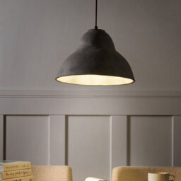 Wyld and Coco Luma Living Grey Papier-Mâché Pendant Lamp, Handmade Shade, W33 X H132Cm, Led-Friendly - thumbnail 2