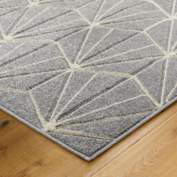 Modern Easy To Clean Geometric Optical 3D Grey Rug For Dining Room-160Cm X 230Cm - thumbnail 4