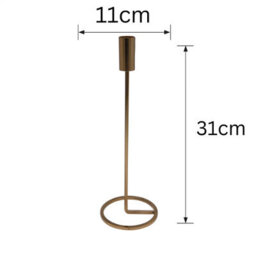 Urbn-Living Urbnliving Metal Candlestick Taper Gold Candle Holder Stand Home Décor Wedding Table Centrepiece - thumbnail 6