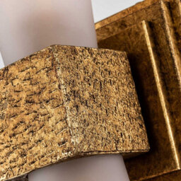 Luminosa Lighting Elstead Kristy Up & Down Wall Lamp Contemporary Distressed Gold 3000K Ip44 2X G9 - thumbnail 4