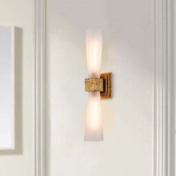 Luminosa Lighting Elstead Kristy Up & Down Wall Lamp Contemporary Distressed Gold 3000K Ip44 2X G9 - thumbnail 2