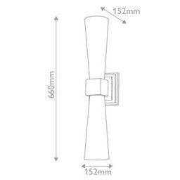Luminosa Lighting Elstead Kristy Up & Down Wall Lamp Contemporary Distressed Gold 3000K Ip44 2X G9 - thumbnail 3