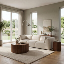 Furniturebox Uk Drift Cream Boucle Fabric 3 Seater Modular Sofa - thumbnail 5