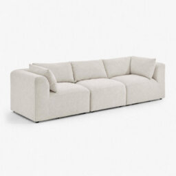 Furniturebox Uk Drift Cream Boucle Fabric 3 Seater Modular Sofa - thumbnail 6
