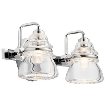 Luminosa Lighting Luminosa Kichler Talland Bathroom Wall Lamp Polished Chrome, Ip44 - image 1
