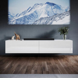 160Cm High Gloss Wall Floating Tv Stand Unit Cabinet Storage Door White - thumbnail 2