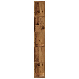 Berkfield Bookcase 5-Tier Old Wood 45X23.5X162.5 Cm Engineered Wood - thumbnail 4