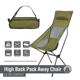 Folding Outdoor Chair With Carry Bag Green, Pack Away Easy, Durable - thumbnail 2