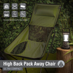 Folding Outdoor Chair With Carry Bag Green, Pack Away Easy, Durable - thumbnail 3