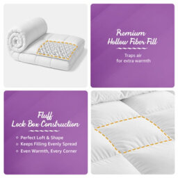 Pamposh King Size Duvet 10.5 Tog Hypoallergenic Coverless Duvet King Size Thick Cosy Quilt For Summer Autumn Winter Anti Bacterial - thumbnail 6