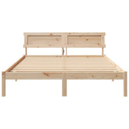 Walplus Bed Frame With Headboard Brown 160 X 200 Cm Solid Pine Wood - thumbnail 5
