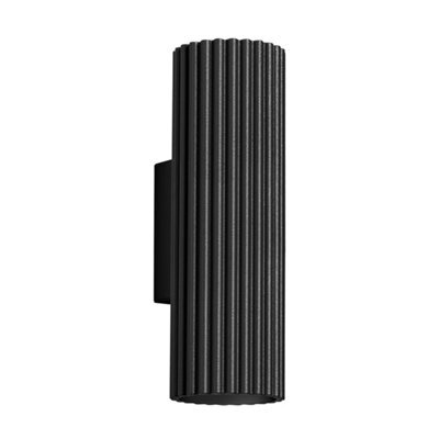 Sollux Lighting Karbon Aluminum Black 2 Lights Minimalist Wall Light