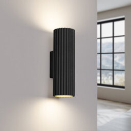 Sollux Lighting Karbon Aluminum Black 2 Lights Minimalist Wall Light - thumbnail 3