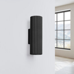 Sollux Lighting Karbon Aluminum Black 2 Lights Minimalist Wall Light - thumbnail 2