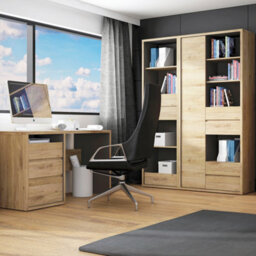Furniture To Go Shetland Tall Narrow 3 Drawer Bookcase - thumbnail 5