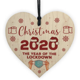 Red Ocean Lockdown Year Gift Christmas 2020 Christmas Bauble Tree Decoration Family Gift - thumbnail 1
