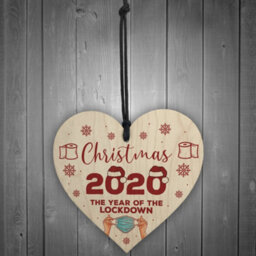 Red Ocean Lockdown Year Gift Christmas 2020 Christmas Bauble Tree Decoration Family Gift - thumbnail 2