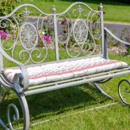 Dibor Vintage Red Striped Quilted Outdoor Garden Furniture Bench Cushion (L)100Cm X (W)40Cm - thumbnail 1
