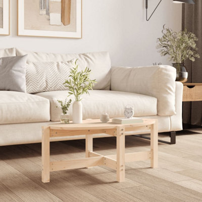 Berkfield Coffee Table 87X48X35 Cm Solid Wood Pine - image 1