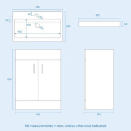 Nes Home Basin Vanity Cabinet, Wc Unit Dark Grey & Rimless Back To Wall Toilet - thumbnail 8
