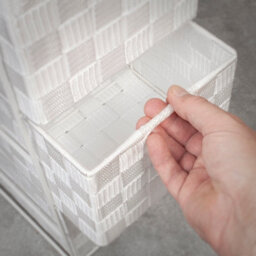 Ehc Woven 4 Drawer Storage Unit Cabinet For Bathroom, Bedroom - White - thumbnail 6