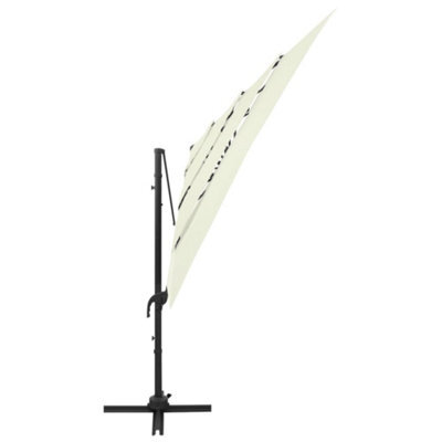 Berkfield Harmful 4-Tier Parasol With Aluminium Pole Sand 250X250 Cm - image 1