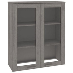 Berkfield Top For Highboard Light Grey 85X35X100 Cm Solid Wood Pine - thumbnail 2