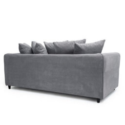 Abakus Direct Jumbo Grid Grey 3 Seater Sofa Plush Comfort With Deeply Padded Cushions - thumbnail 9