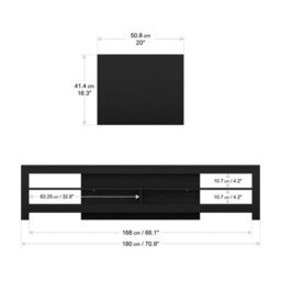 "Avf Calibre 1.8M Tv Stand, For Tvs Up To 85"" - Black Oak" - thumbnail 3