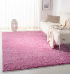 Smart Living Shaggy Soft Thick Area Rug, Living Room Carpet, Kitchen Floor, Bedroom Soft Rugs 60Cm X 110Cm - Dusky Pink - thumbnail 1