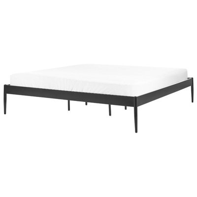 Beliani Bed Metal Vaurs 180 X 200 Cm (Eu Super King) Black - image 1