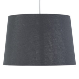 First Choice Lighting Zoey Grey With Silver Inner 28Cm Easy Fit Pendant Or Lamp Shade - thumbnail 2